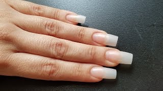 Manicure sencillo con uñas postizas [upl. by Hinda]