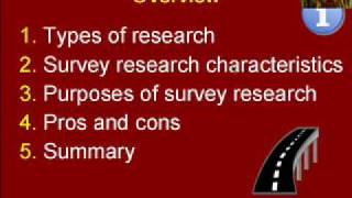 Lecture 1  Introduction to Survey Research Pt 1 [upl. by Ydnerb]