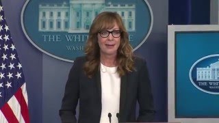 West Wings CJ Cregg takes over White House briefing [upl. by Winnah]