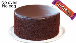 Bourbon Biscuit Cake in cooker  3 ingredients Eggless Chocolate Cake Recipe  No oven no butter [upl. by Yelsek]