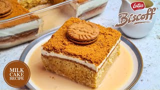 Biscoff Tres Leches Cake Recipe  Biscoff Milk Cake Recipe  Easy Tres Leches Cake [upl. by Dosia143]