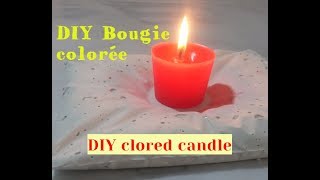 TUTO Comment faire Une bougie colorée   DIY colored candle [upl. by Ailema]