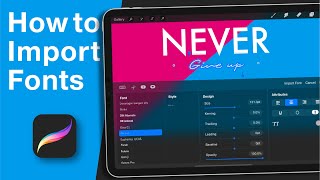 How To Download FREE Fonts on Procreate on All iPad [upl. by Hoagland]