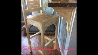 How to Make Vintage Shabby Chic Bar Stool High Chairs  DIY [upl. by Ymassej296]