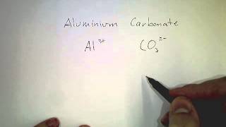 03 Writing ionic formula Aluminium Carbonate [upl. by Bascomb]