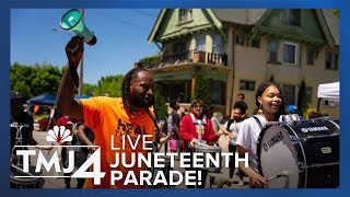 Watch Milwaukees 2024 Juneteenth Parade [upl. by Kedezihclem]