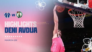 Highlights Deni Avdija ties careerhigh 25 points vs Boston Celtics  32823 [upl. by Adnarahs]