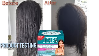 Bleaching my very dark hair for the first time Jolen Creme Bleach Mild Formula [upl. by Dietrich]