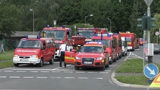 Feuerwehrbereitschaft 1 RP Köln AachenHeinsberg zur überörtlichen Hilfe nach Wesel [upl. by Ainahpets]