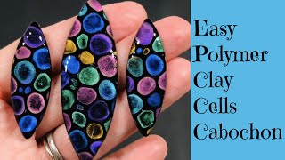 Creating Cells Cabochon Jewelry Step By Step Polymer Clay And UV Resin Tutorial [upl. by Notsruht]