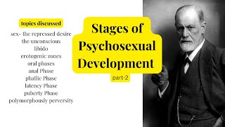 Stages of Psychosexual Development by Sigmund Freud Erotogenic Zones  oral anal phallic phase [upl. by Suidualc]