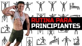 RUTINA PARA PRINCIPIANTES GYM  Hombres amp Mujeres [upl. by Hembree477]