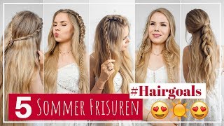 5 einfache Sommerfrisuren für lange Haare  Sommer 2018  TheRubinRose [upl. by Salkin]