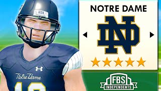 I Takeover Notre Dame in NCAA Football 24 [upl. by Hannahsohs]