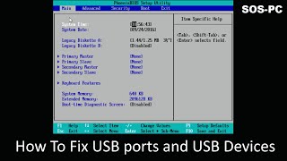 How To Fix USB Ports and USB Devices By Resetting The BIOS  Fix N°3 Windows 10 81 8 7 amp Vista [upl. by Nosnar]