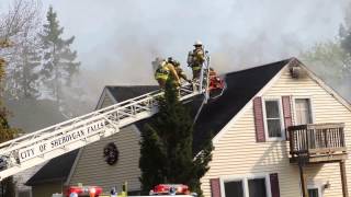 House fire in Sheboygan Falls on May 9 2013 [upl. by Macintyre602]