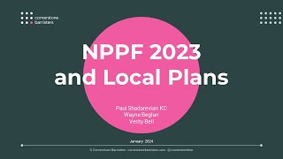 NPPF What do the changes mean for plan making  Cornerstone Barristers [upl. by Annahaj362]