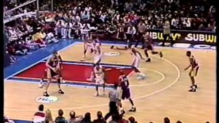 Eddie Jones Two Amazing Dunks Over Shawn Bradley 1995 [upl. by Cristin]