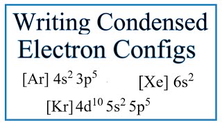 Writing CondensedAbbreviated Electron Configurations [upl. by Ueik]