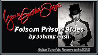 Folsom Prison Blues by Johnny Cash How to Play Guitar Lesson [upl. by Elletsirhc]