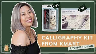 Calligraphy Kit from Kmart  Review and Demo [upl. by Jann]