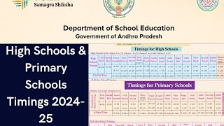 💐 Academic Calendar 202425 High Schools amp Primary Schools Timings 💐 [upl. by Rothenberg]