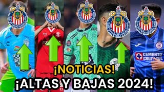 🚨ALTAS y BAJAS de CHIVAS 2024 TOP 5  ¿INVERSIÓN MILLONARIA ¿LIMPIEZA TOTAL 🚨NOTICIAS CHIVAS [upl. by Ahsita]