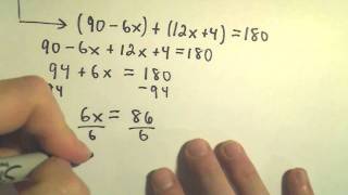 Complementary and Supplementary Angles  Example 2 [upl. by Eduino]