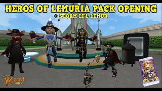 Wizard101  HEROS OF LEMURIA PACK OPENING  LIL LEMUR PET [upl. by Ahsenak]