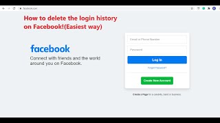 How to delete the login history on Facebook Easiest way [upl. by Hayalat513]