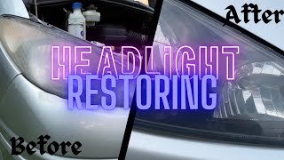 How To Restore Car Headlights At Home  Headlight Repair And Restoration [upl. by Hoo229]