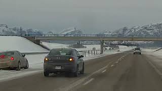 1145am Dec 9th 2023 Accident on Alberta Hwy 1 near ext 124 [upl. by Corso]