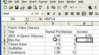 Microsoft Excel Tutorial for Beginners 3  Calculations Formulas [upl. by Menken777]