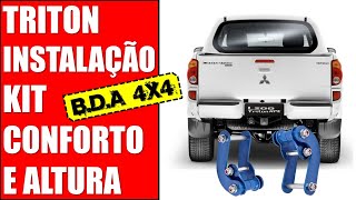 EP 60  Mitsubishi L200 TRITON Como Instalar o KIT ALTURA e o KIT CONFORTO na Suspensão [upl. by Hanikas]