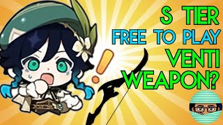 Free To Play Venti Weapon  Blackcliff Warbow Refine 1  5 Testing VS Stringless  Genshin Impact [upl. by Rebma]