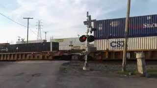 Railfanning Gary IN Near Pine Jct CSXNS DoubleStack train race [upl. by Areemas]