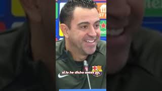 quotAMÉNquot XAVI bromea sobre las palabras de CONFIANZA de LAPORTA [upl. by Jordon]