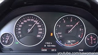 2015 BMW 320d Automatic F30 LCI 190 HP 0100 kmh amp 0100 mph Acceleration [upl. by Yanahc290]