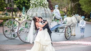 Sydni amp Johnnys Disneyland Morning Castle Wedding HD [upl. by Rhiana]