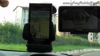 Demo navigazione GPS in auto con Navigon 411 su Sony Xperia S [upl. by Haines]