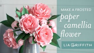 How to Make A Simple Paper Camellia Flower [upl. by Eilhsa830]