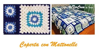 Coperta a Mattonelle Granny  Uncinetto  Tutorial [upl. by Inittirb]