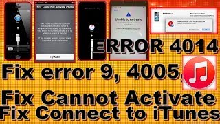 🔔how to fix apple iphoneipad issues error 9 4005 4013 4014Cannot Activate iphoneitunes logo [upl. by Esaertal]