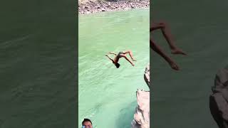 Div flip backflip army swimming river exercuse bashudevmalla funny bobbyustadroast [upl. by Seagraves]