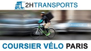 Coursier vélo paris  2H TRANSPORTS [upl. by Anirrehs]