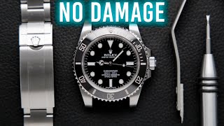 The SAFEST Way to REMOVE amp INSTALL a Rolex Bracelet [upl. by Peadar766]