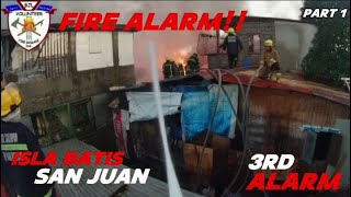 Apr 262024 3rd alarm Isla Batis San Juan PART 1 Pumper Prince responding [upl. by Nirtiac70]