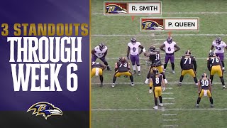 3 Standout Ravens Players Through 6 Weeks  Baldy Breakdowns [upl. by Stavro469]