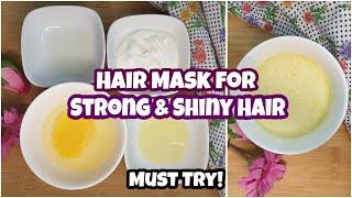 How to make your HAIR STRONG and SHINY  Egg Yogurt Hair Mask [upl. by Roby891]