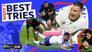 The best Rugby World Cup 2023 tries from week one  Asahi Super Try [upl. by Nnaacissej]